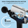 olsky deep tissue handheld electric body back massage gun for athletes with 9 speeds and 12 attachments